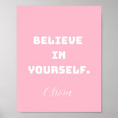 Glauben Sie sich selbst, fördern Sie die Kunst der Poster (Vorne)