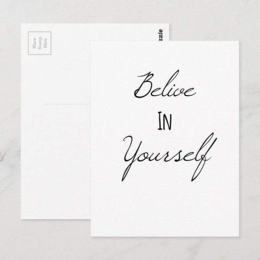 Glauben Sie sich selbst Postkarte (Vorne/Hinten)