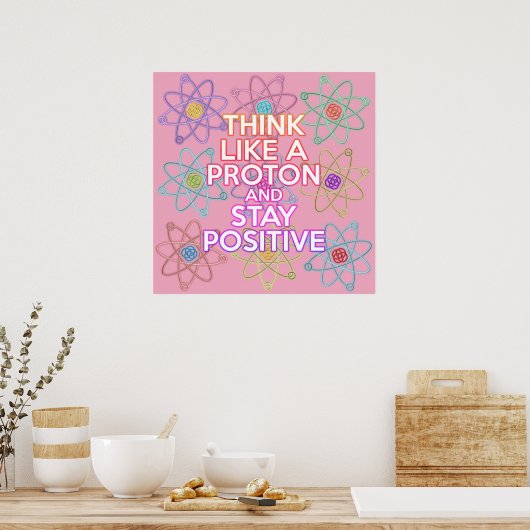 GLAUBEN SIE SICH WIE EIN PROTON-Fun Modernes Scien Poster (Küche)