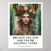 Glauben Sie, Sie können Motivierend Zitat Poster (Vorne)