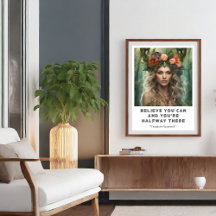 Glauben Sie, Sie können Motivierend Zitat Poster