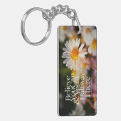 Glauben Sie, Sie können Motivierend Zitat zu weiße Schlüsselanhänger (Vorderseite links)