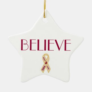 GLAUBEN SIE SMA BEWUSSTSEINS-BAND-VERZIERUNG KERAMIKORNAMENT