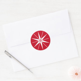 Glauben Sie Star Stilvoll Elegant Red Holiday Stic Runder Aufkleber