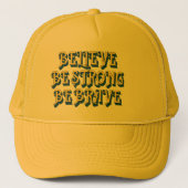 GLAUBEN SIE, STARK ZU SEIN, EINE BRAVE inspirieren Truckerkappe (Vorderseite)