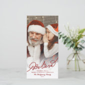 Glauben Sie Stern-Weihnachtsstilvoller Feiertagskarte (Stehend Vorderseite)