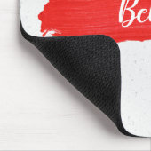 GLAUBEN Sie Text auf roter Farbe Maus Pad Mousepad (Ecke)