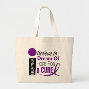 GLAUBEN Sie TRAUMhoffnung Fibromyalgia-T - Shirts Jumbo Stoffbeutel