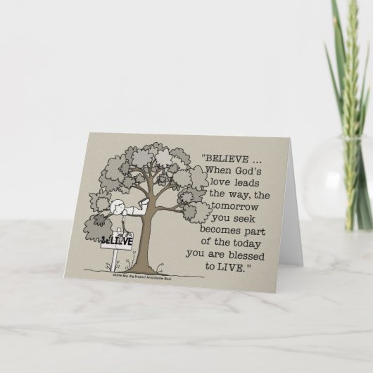 GLAUBEN Sie, um ZU LEBEN Karte (Vorderseite)