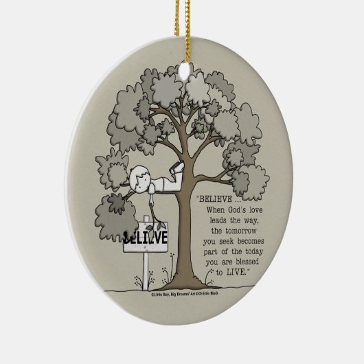 GLAUBEN Sie, um ZU LEBEN Keramikornament (Rechts)