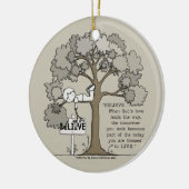 GLAUBEN Sie, um ZU LEBEN Keramikornament (Links)