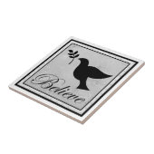 Glauben Sie und friedliche Taube Fliese (Seite)