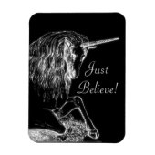 Glauben Sie Unicorn Magnet (Vertikal)