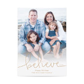 Glauben Sie Urlaub Fotokarte Feiertagskarte