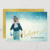 Glauben Sie Urlaub Fotokarte Feiertagskarte (Vorne/Hinten)
