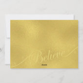 Glauben Sie Urlaub Fotokarte Feiertagskarte (Rückseite)