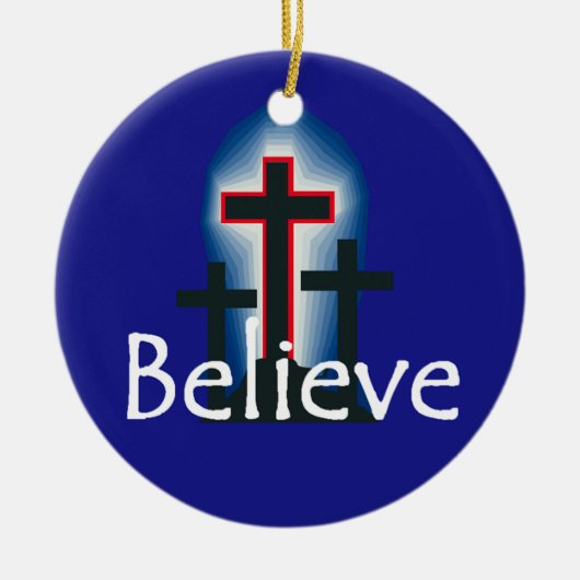 GLAUBEN Sie Verzierung Keramik Ornament (Vorne)