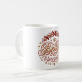 Glauben Sie Vintage-Script-Weihnachtsdesign Kaffeetasse (Vorderseite Links)