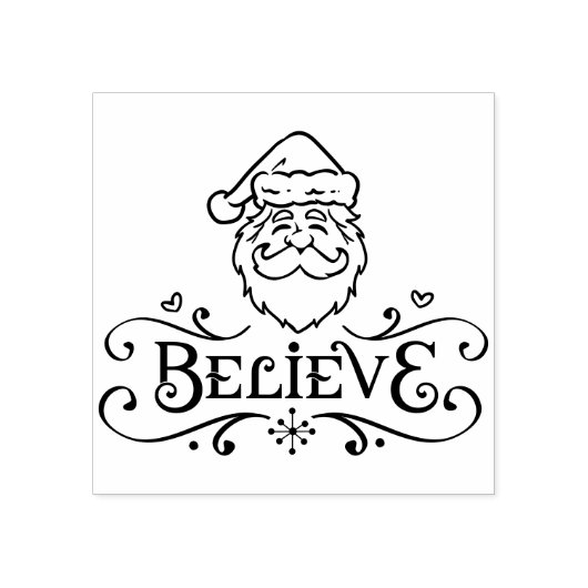 Glauben Sie Weihnachtskarten Rubber-Briefmarke des Gummistempel (Prägung)