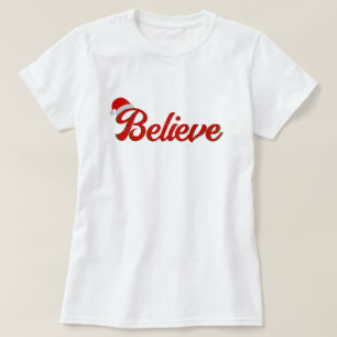 Glauben Sie Weihnachtsmütze Grafik-Shirt - Weihnac T-Shirt