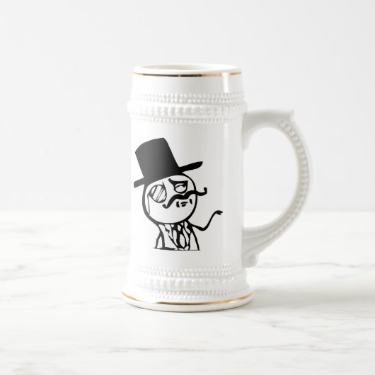 Glauben Sie wie ein Sir meme Comic Bierglas (Rechts)