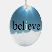 Glauben Sie Zitat Keramikornament (Rechts)