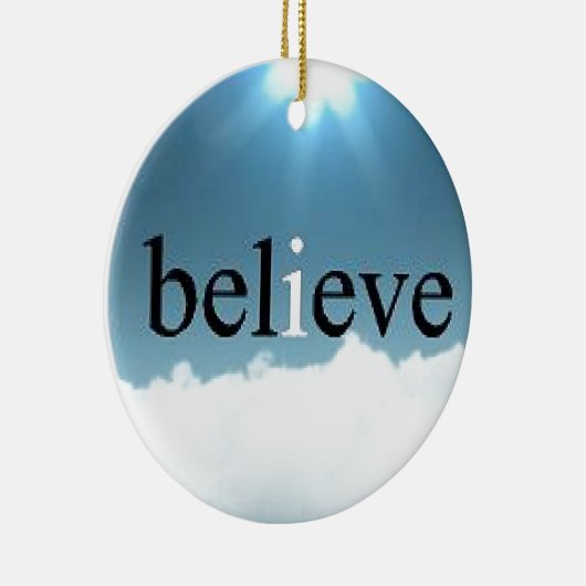 Glauben Sie Zitat Keramikornament (Rechts)