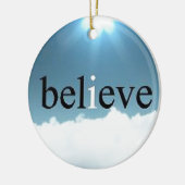 Glauben Sie Zitat Keramikornament (Links)
