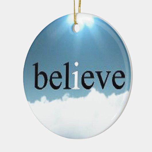 Glauben Sie Zitat Keramikornament (Links)