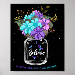Glauben Suizidprävention Sensibilisierung Blume Ba Poster