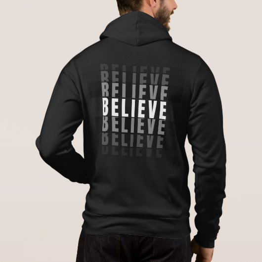 GLAUBEN Text Effect Design Hoodie (Rückseite)