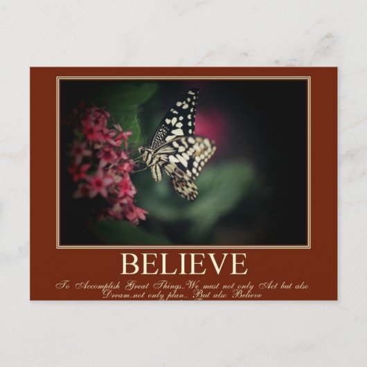 Glauben, Traum Postkarte (Vorderseite)