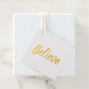 Glauben Typografie minimalistisch Foil Favor Tag