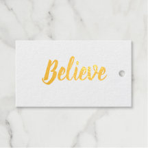 Glauben Typografie minimalistisch Foil Gift Tag