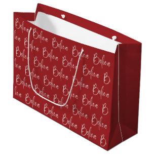 Glauben Typografie Red Holiday Große Geschenktüte