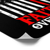 Glauben über Angst Cooles Christliches Flag Cross Poster (Ecke)