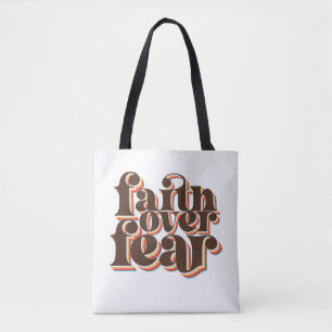Glauben über Angst Moderne Retro Christliche Inspi Tasche