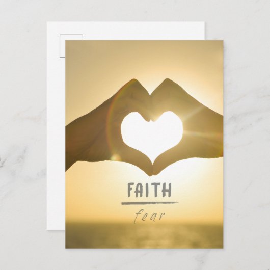 GLAUBEN ÜBER ANGST POSTCARD POSTKARTE (Vorne/Hinten)