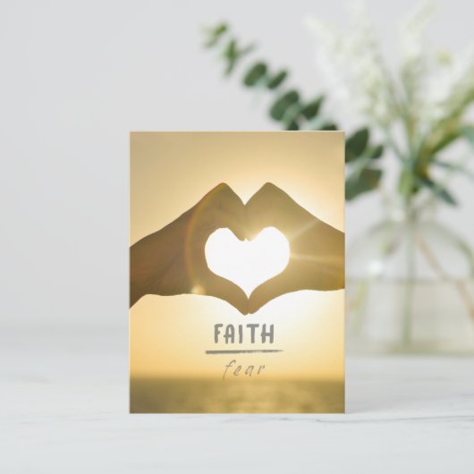 GLAUBEN ÜBER ANGST POSTCARD POSTKARTE (Stehend Vorderseite)