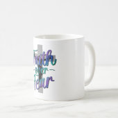 Glauben über Angst Selbstmord Bewusstsein Cross Gr Kaffeetasse (VorderseiteRechts)