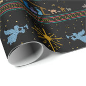 GLAUBEN Ugly Christmas Sweater Religious Christlic Geschenkpapier (Rolleneckpunkt)