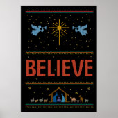 GLAUBEN Ugusweihs Sweater Christlich Jesus Gott Poster (Vorne)