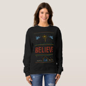 GLAUBEN Ugusweihs Sweater Christlich Jesus Gott Sweatshirt (Vorne ganz)