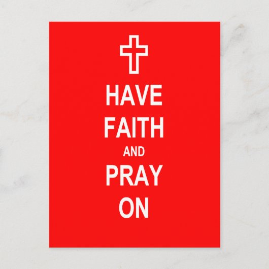 Glauben und beten postkarte (Vorderseite)