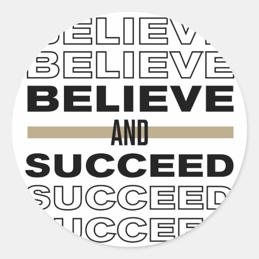Glauben und Erfolg Runder Aufkleber (Vorderseite)