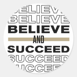 Glauben und Erfolg Runder Aufkleber