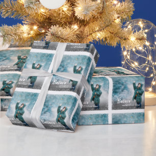 Glauben und erreichen für die Sterne Weihnachten F Geschenkpapier