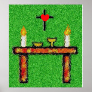 Glauben und Gebet Poster