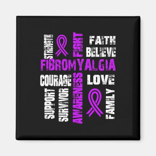 Glauben und Kampf Fibromyalgie Magnet (Vorne)