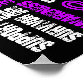 Glauben und Kampf Fibromyalgie Poster (Ecke)